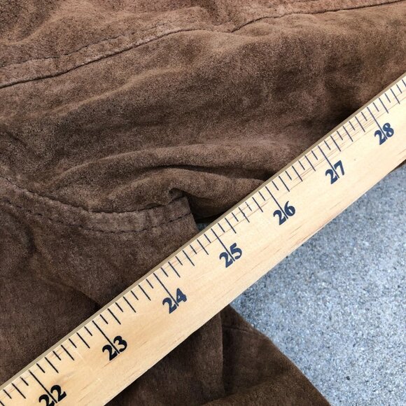 VTG KNIGHTSBRIDGE OUTERWEAR Leather Suede Jacket XL Men's Bomber Brown Full Zip - Picture 15 of 15